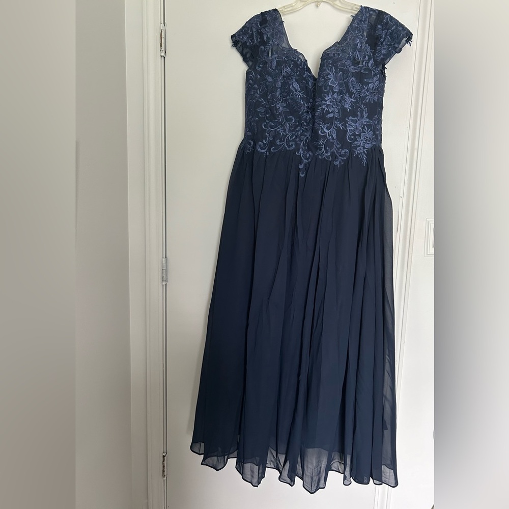 Navy Blue Long Formal Dress